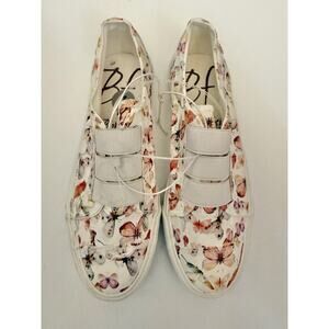 Blowfish Malibu White Butterflies Slip On Casual Comfort Sneaker Shoes Size 7